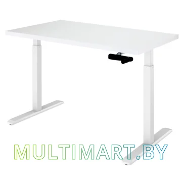 Стол для работы стоя ErgoSmart Manual Desk 1360x800x36 мм (альпийский белый/белый)